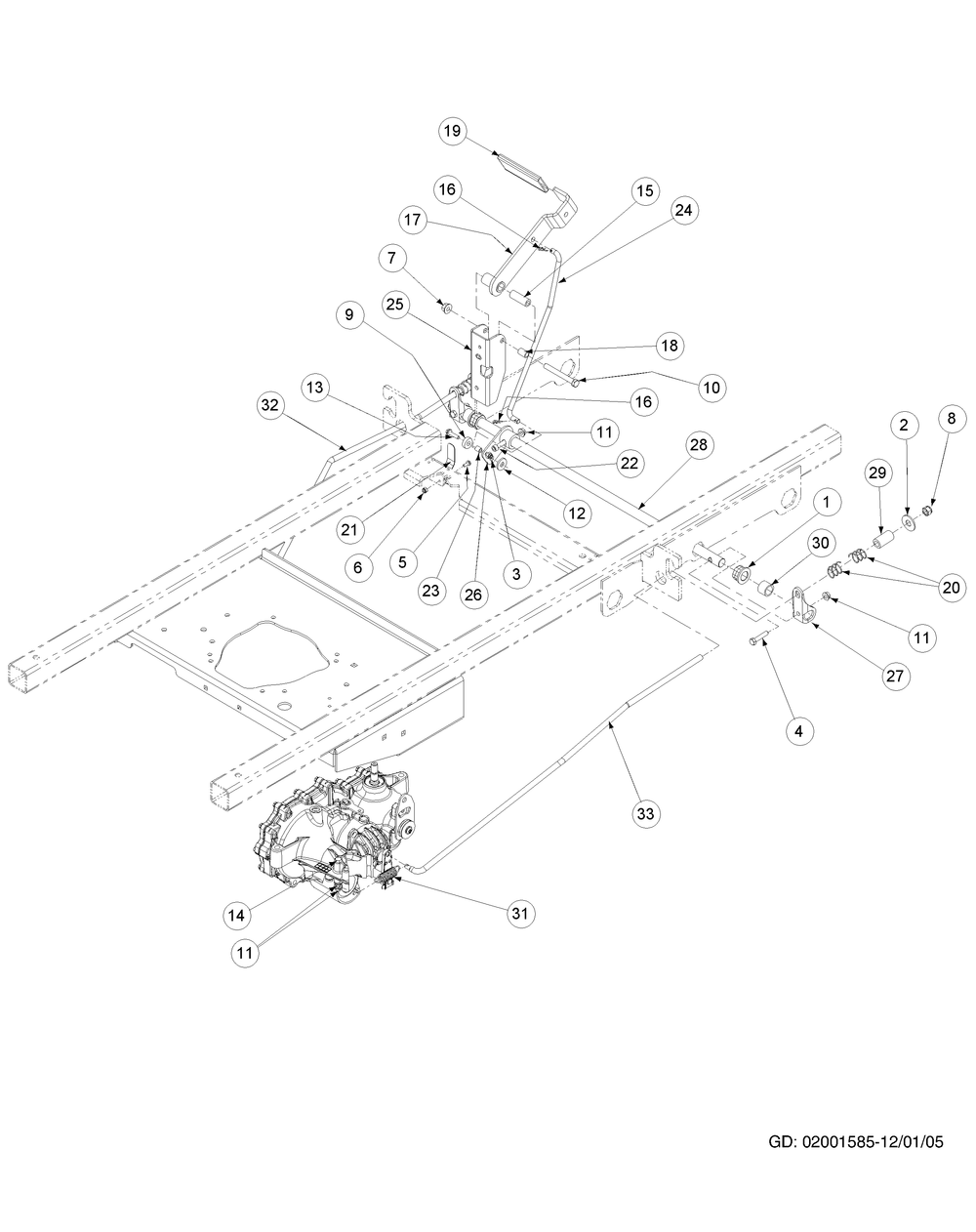 Brake Assembly Diagram and Parts List for Z-FORCE60 53AA5BBJ-53AA5BBJ710 Cub Cadet Lawn Tractor